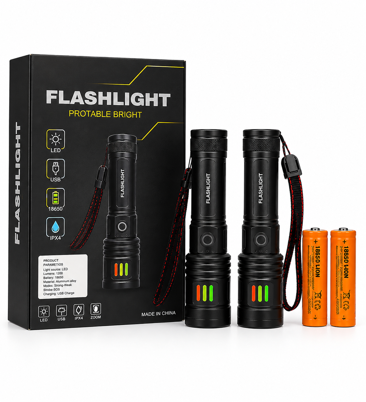 LED Flashlight Set (2-Pack)