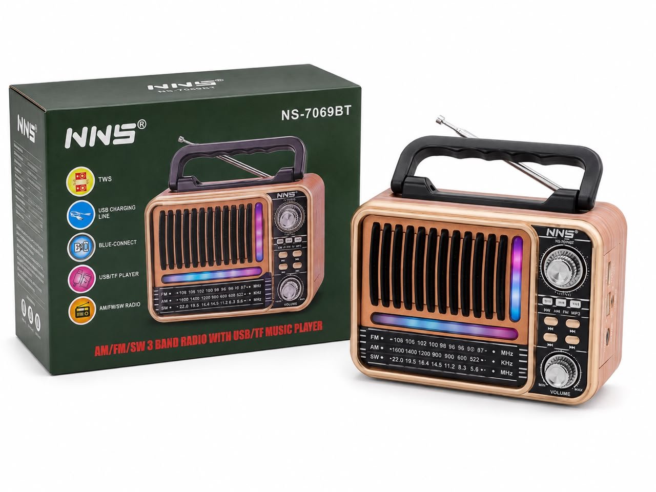 NNS RGB Retro Radio NS-7069BT