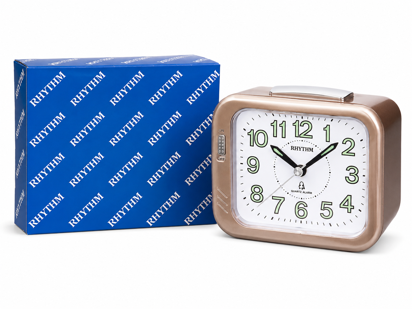 Rhythm Quartz Alarm Clock (Gold)