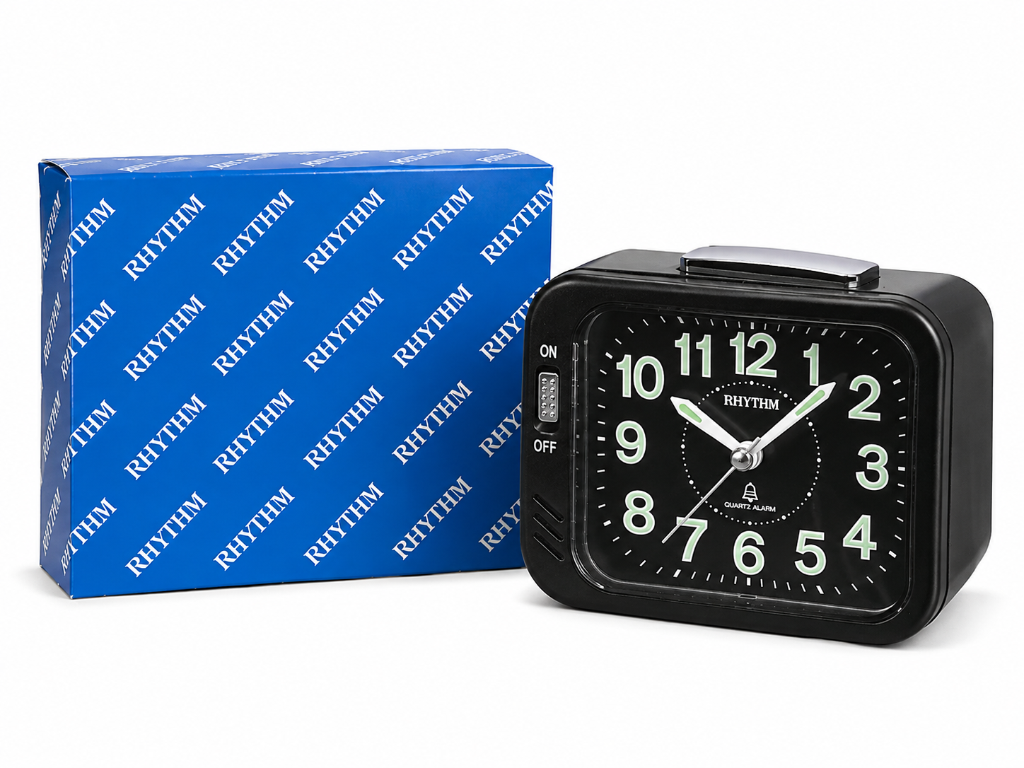 Rhythm Quartz Alarm Clock (Black)